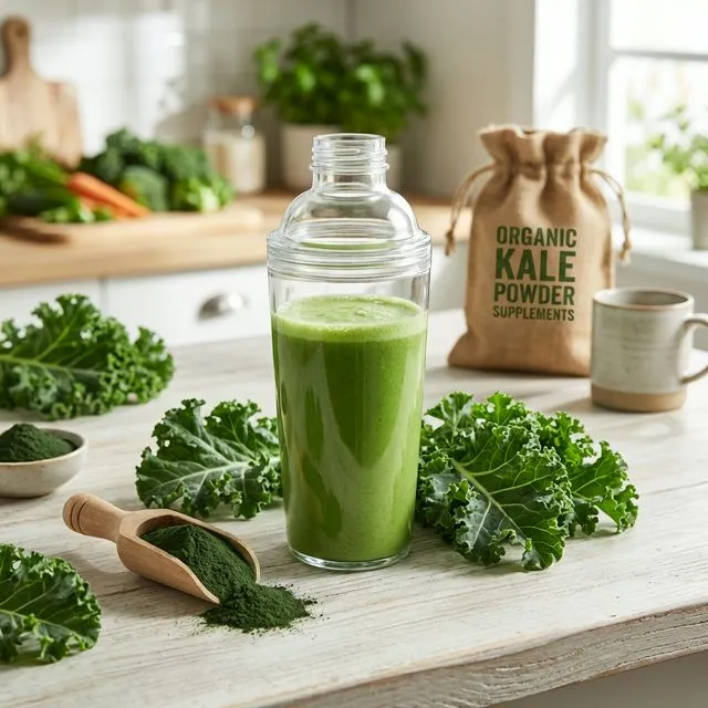 Poudre de Chou Frisé Bio : Élever Naturellement les Substituts de Repas