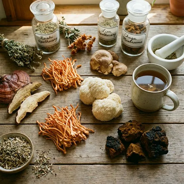 La Guía Definitiva de Hongos Medicinales: Reishi, Cordyceps, Melena de León y Chaga