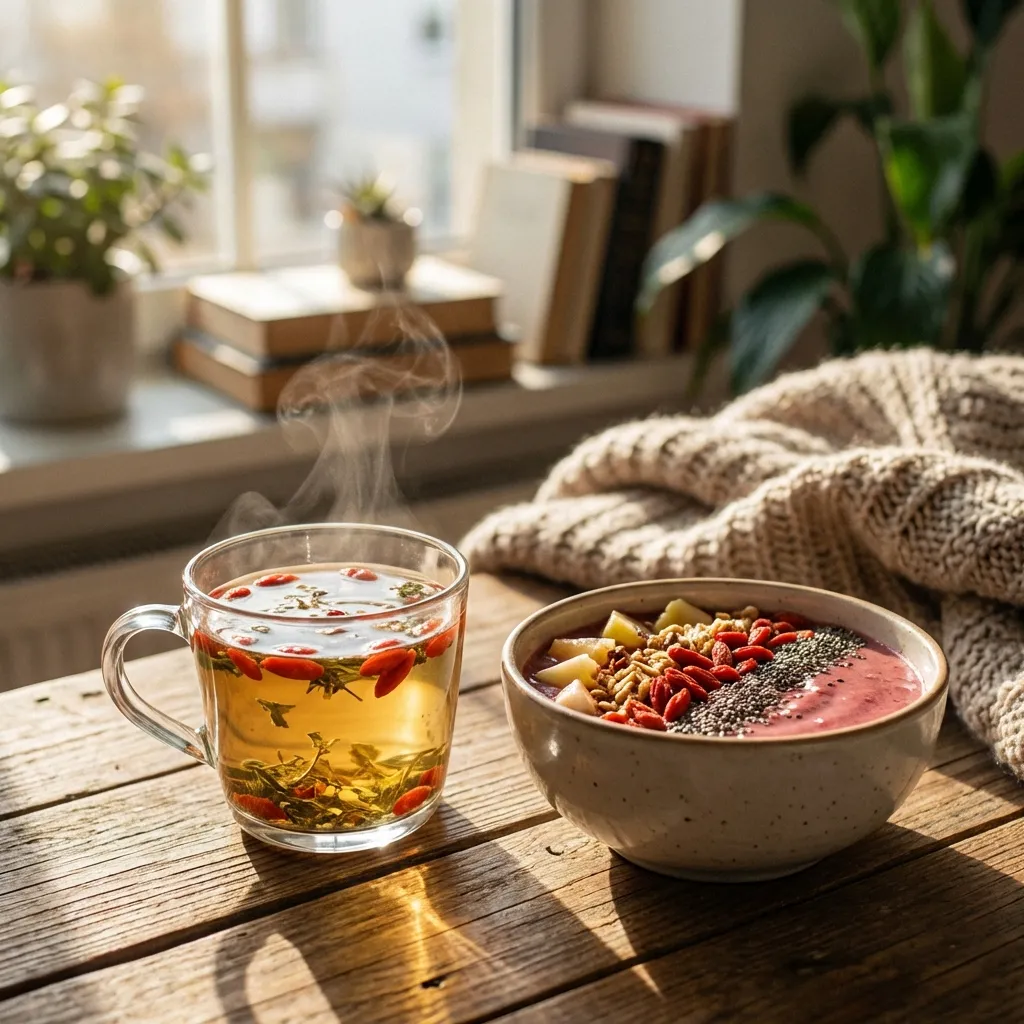 Goji Berry Tea and Smoothie